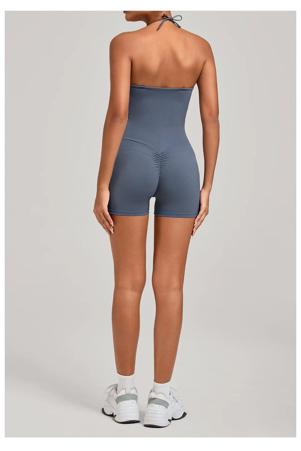 Outdoor Backless Yoga One Piece Suit Women Multiple Wearing Methods Sleeveless Slim Fit Pocket Stretch Sports Fitness Jumpsuit
