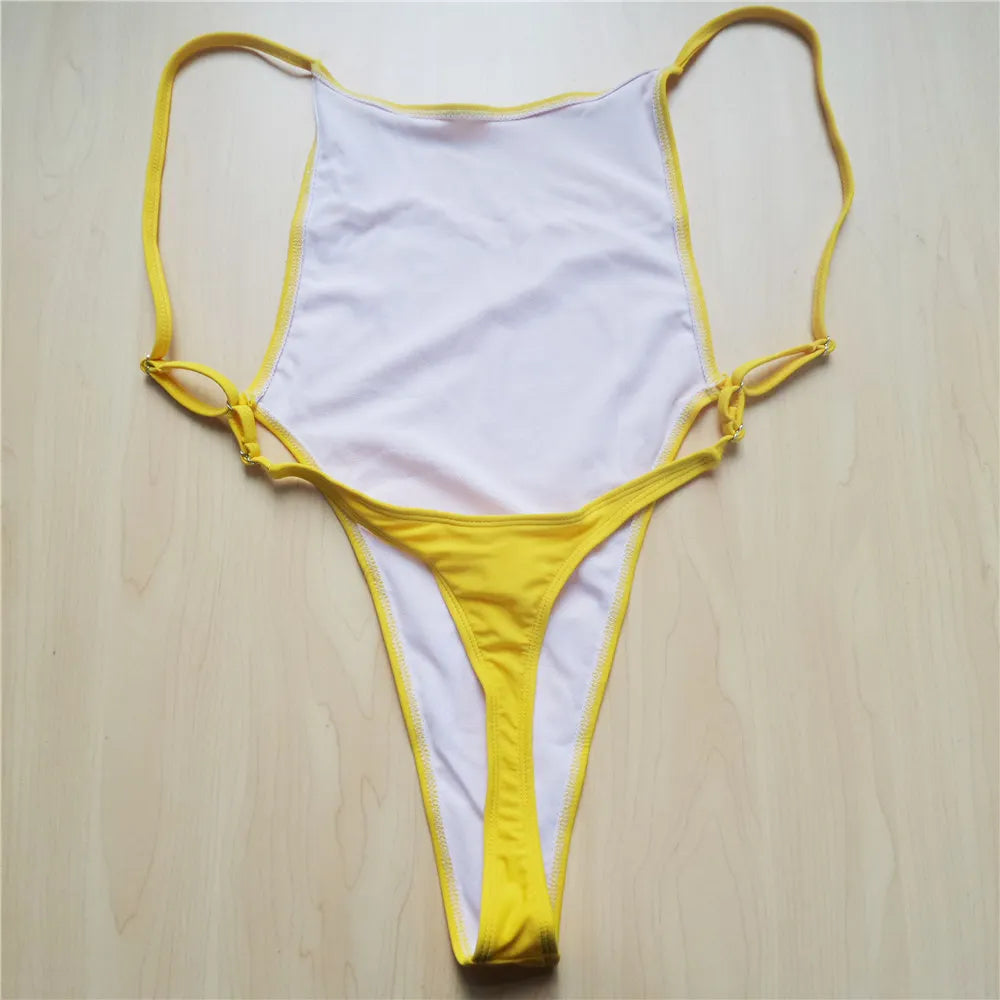 Sexy Extreme String Mini Micro Thong Swim Suit For Women Swimwear One Piece Swimsuit Female Bather Bathing Suit Monokini Y478