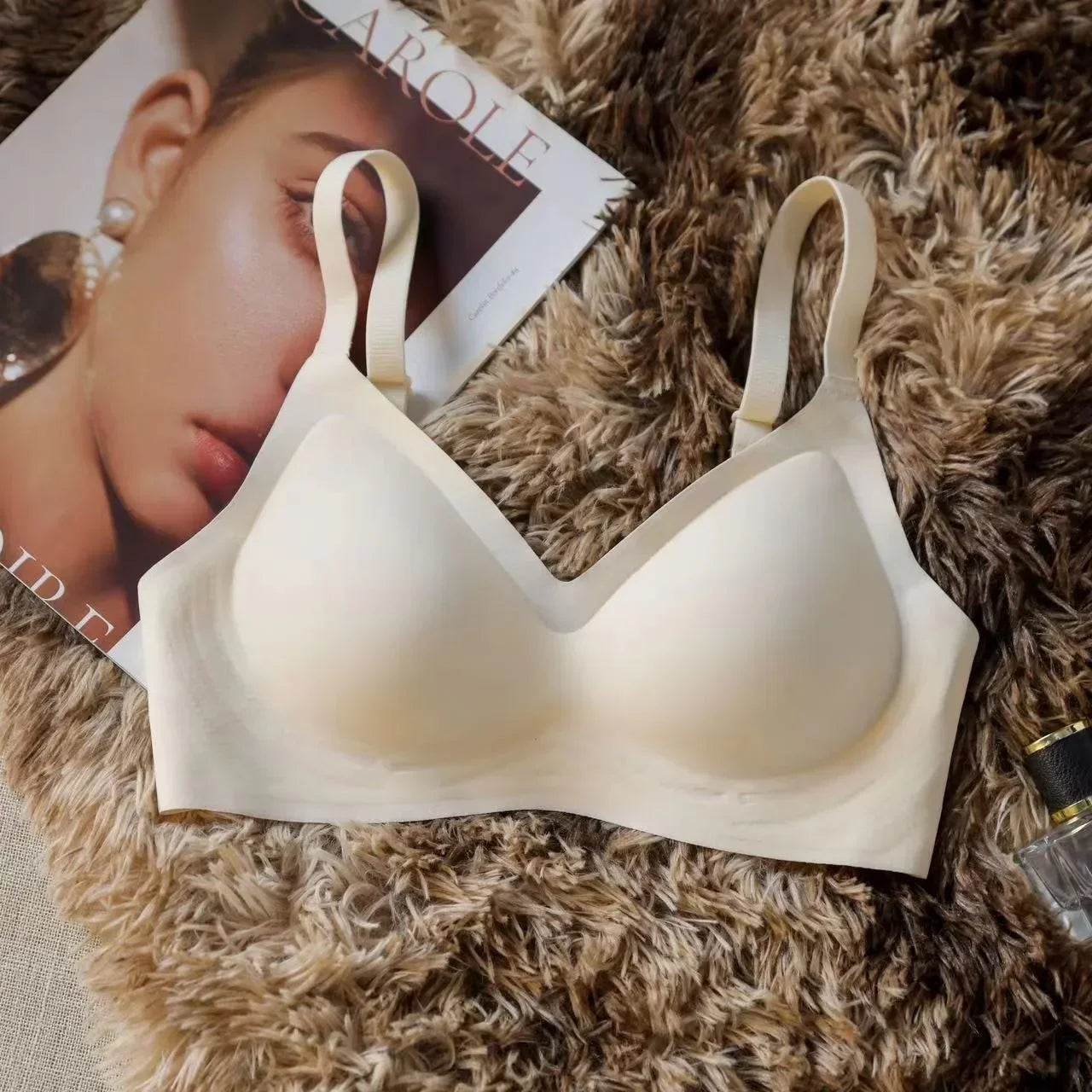 2Pcs/Set Seamless Bras For Women Sexy Lingerie Padded Non-wire Brassiere Adjust Shoulder Strap Underwear Comfort Intimates