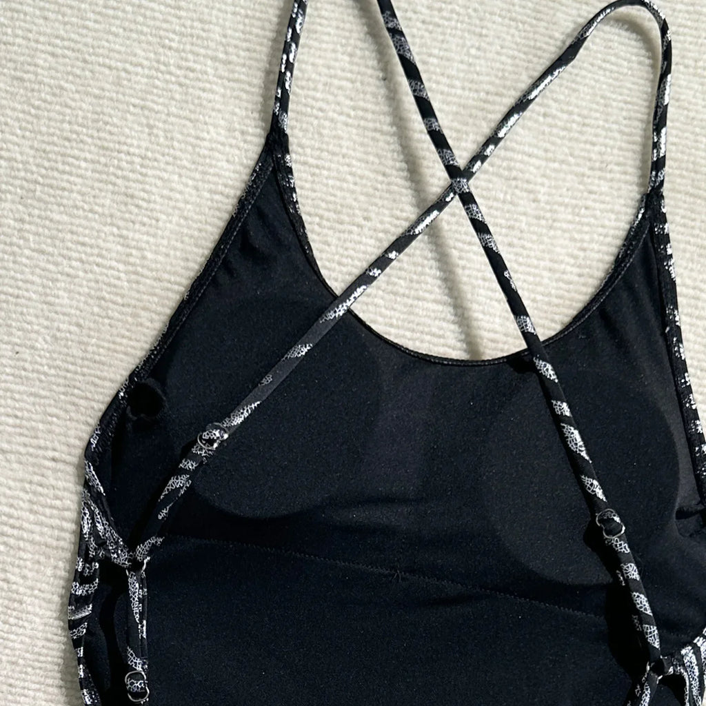Printed Extreme Mini Micro Thong Women Swimwear One Piece Swimsuit Female Cross Back High Cut Monokini Bather Bathing Suit Swim