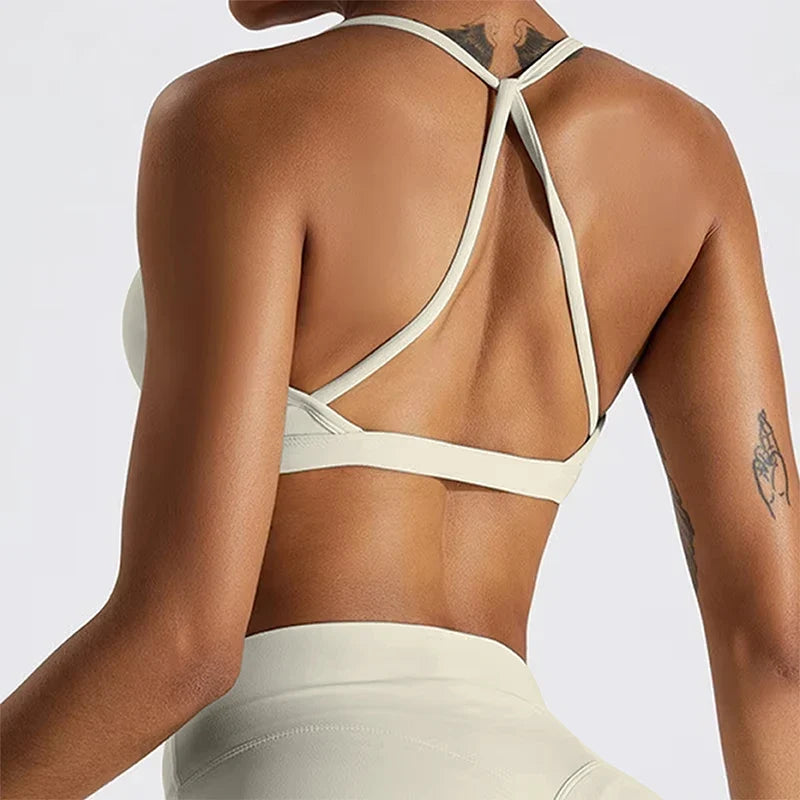 Summer Sexy Scrunch Sports Bra Gym Top Women Running Back Cross Top Sportswear Workout Underwear Fitness Workout Yoga Clothing
