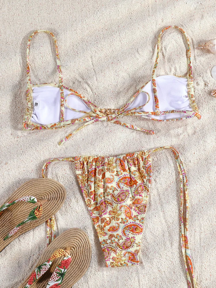 Miyouj Triangle Bikini New Two Piece Suit Solid Color Beachwear 2026 Bikini Women's Swimsuits Sexy Bathsuit Micro Thong Swimwear