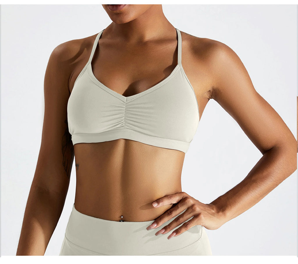 Summer Sexy Scrunch Sports Bra Gym Top Women Running Back Cross Top Sportswear Workout Underwear Fitness Workout Yoga Clothing