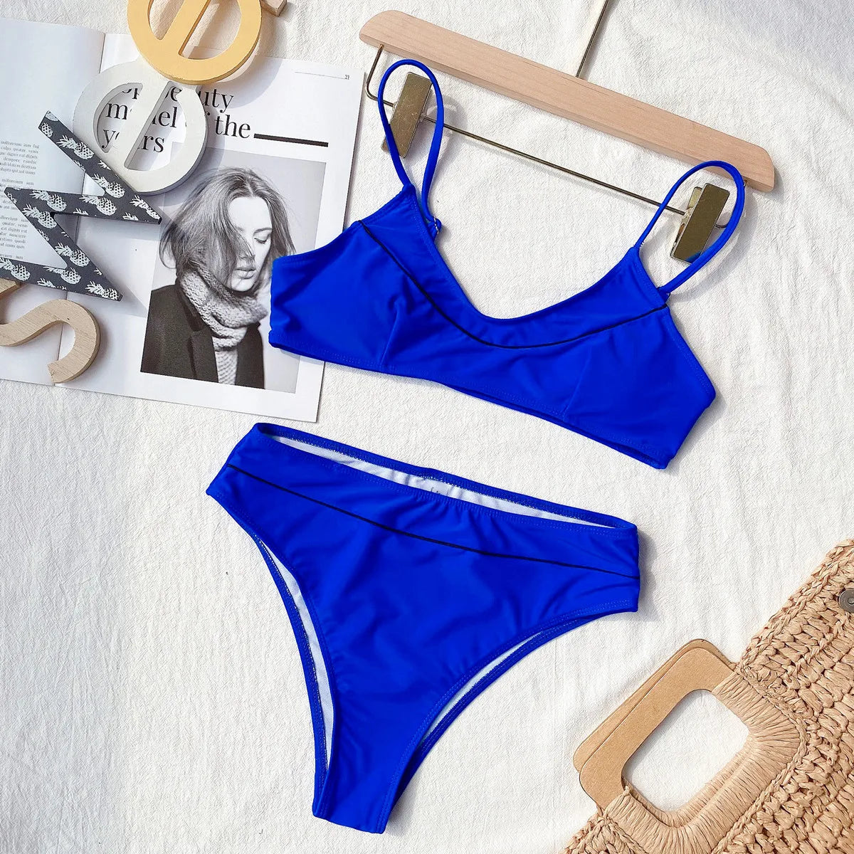 Bikini 2026 Sexy Blue Swimwear Swimsuit Women Bikinis Set Bathing Suit Beach Bikini Female Push Up Mujer Costumi Da Bagno Donna