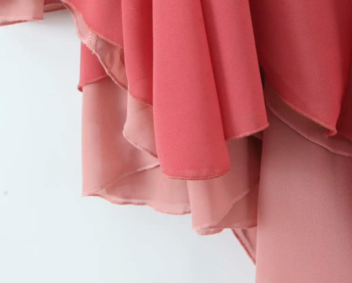 Irregular Pink Women's Dress Summer Maxi Beach Vestidos Strap Sleeveless Long Dress Casual Boho Holiday Vocation Dress 2025