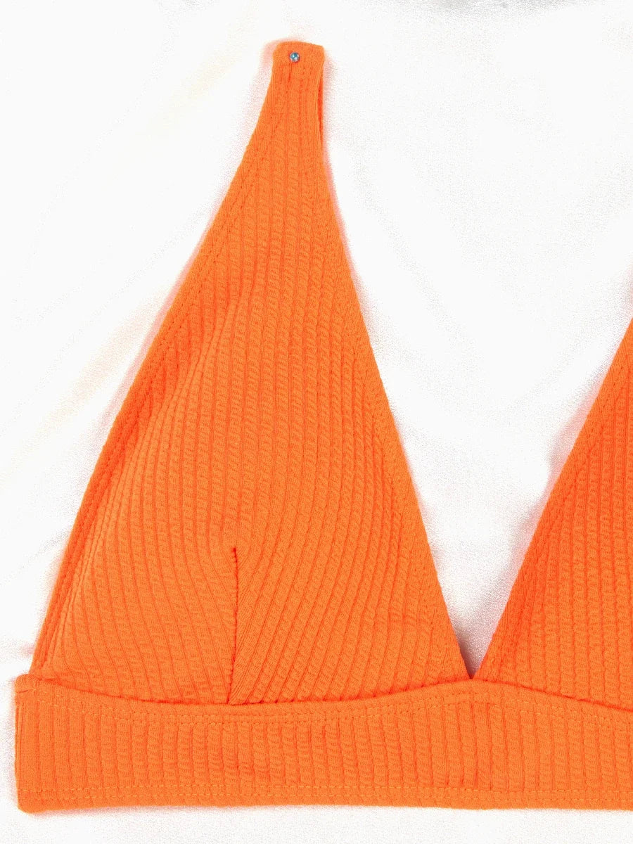 2026 Triangle High Waist Bikini Solid Strappy Swimwear Female Sexy Swimsuit Women Bathers Bathing Swimming Swim Suit Beachwear