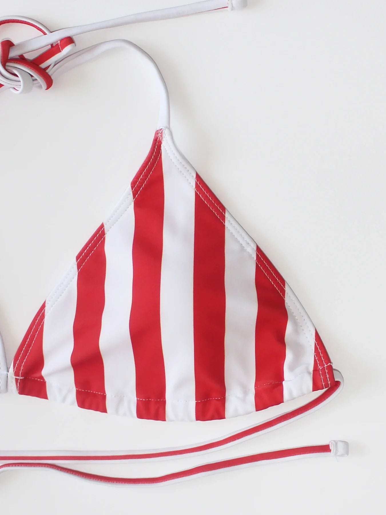 2025 New Women's Summer Beach Bikini Set American Flag Print Halter Strap Sexy Strapless Swimsuit for Beach Vacation Color Block