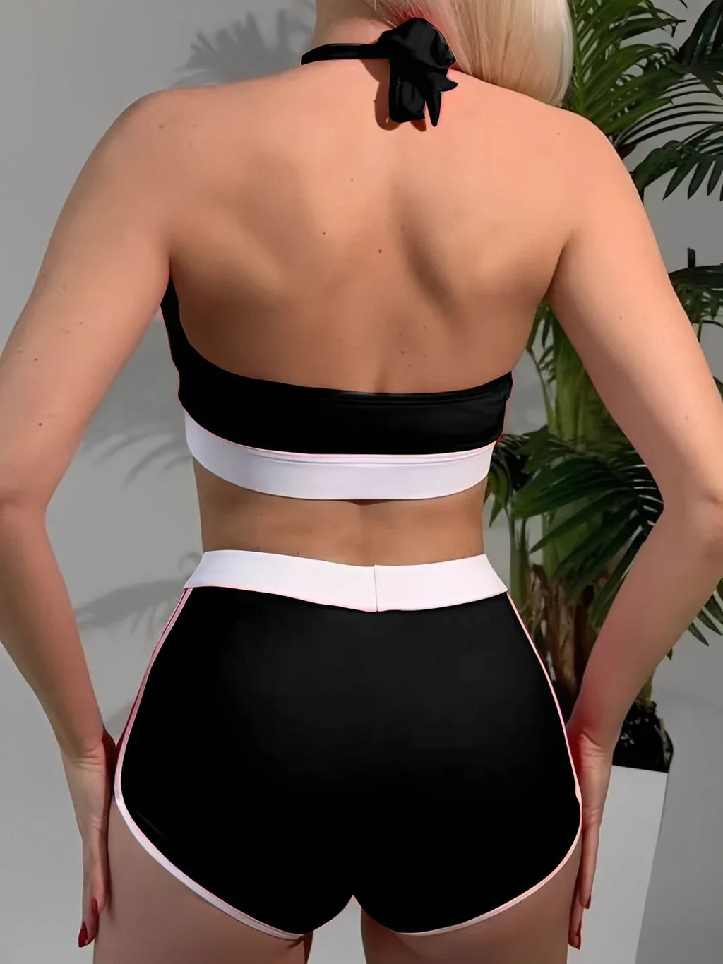 2026 High Waist Bikinis Women Padded Halter Swimwear Female Sexy Sporty Swimsuit Bathers Bathing Swimming Swim Suit Beachwear