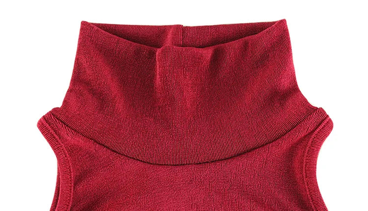 Ahagaga Fashion Women's Mini Dresses Solid Halter Turtleneck Sleeveless Sheath Slim Fit Bodycon Regular Causal Vestidos Robes