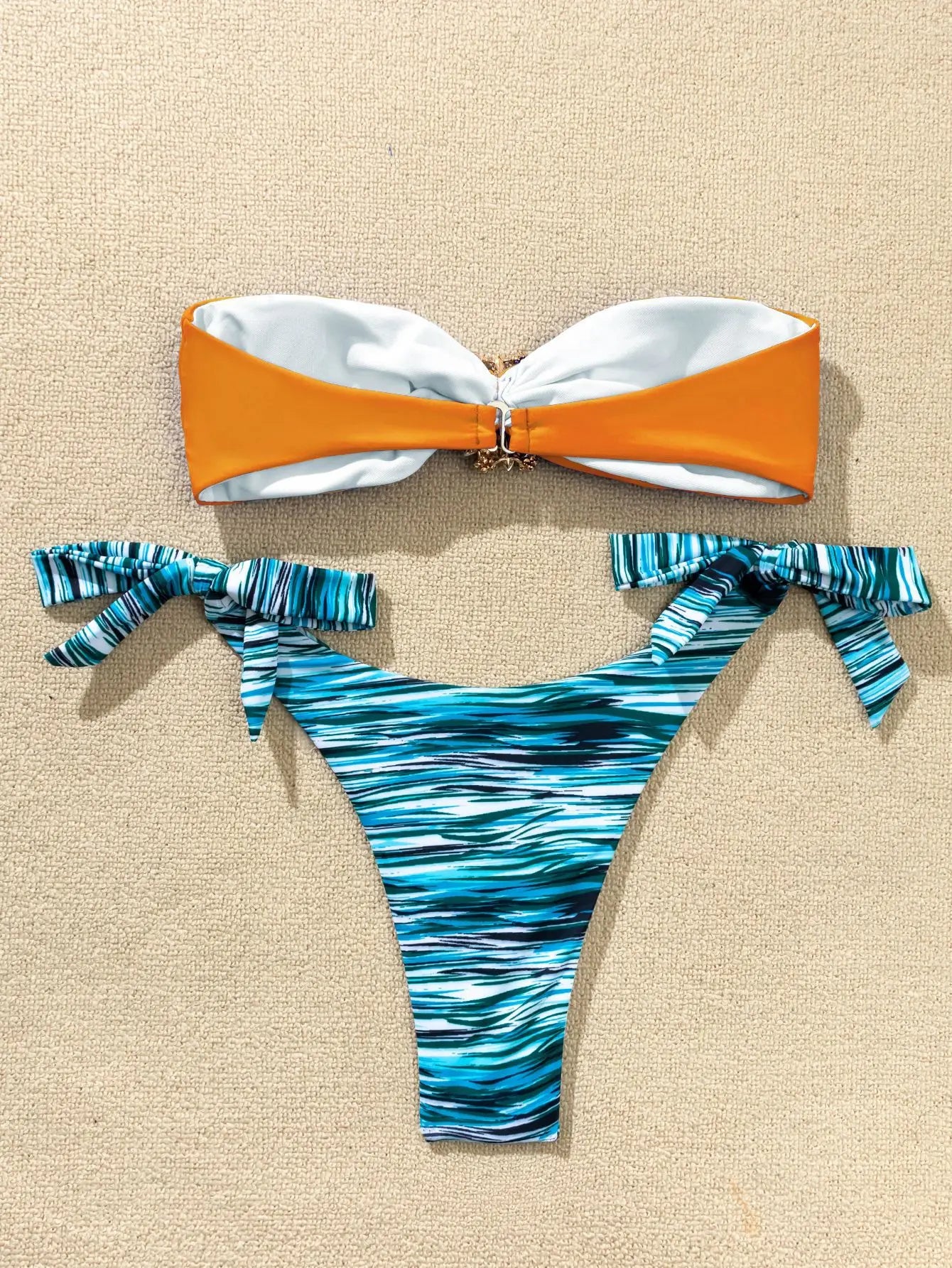 Rhinestone Flower Accessories Swimsuit Women 2026 2-piece Mini Bikini Sexy Strapless Backless Bathing Suit Summer Beach Swimwear