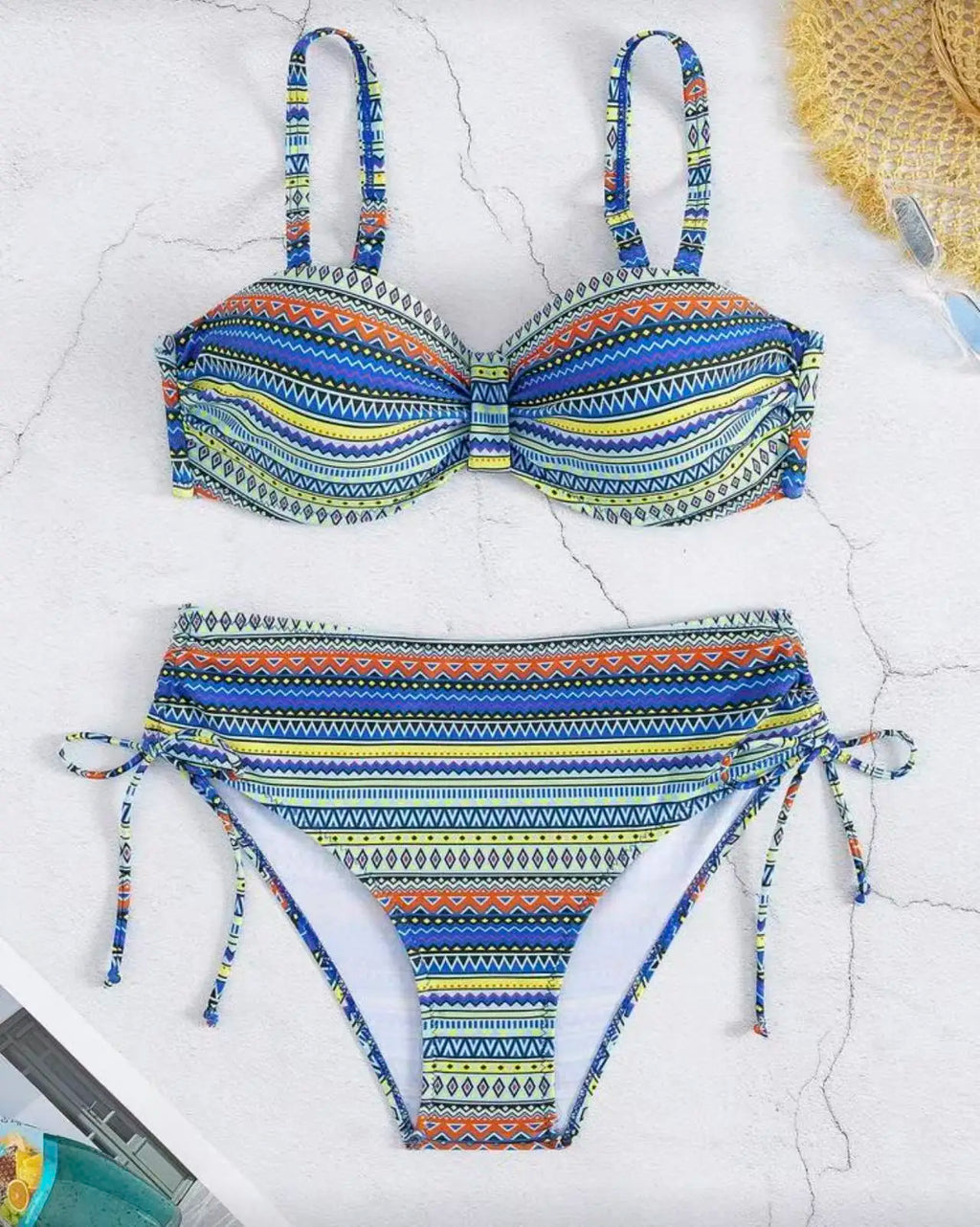 2026 Strappy Drawstring High Waist Bikini Women Stripe Swimwear Female Sexy Swimsuit Bather Bathing Swimming Swim Suit Beachwear