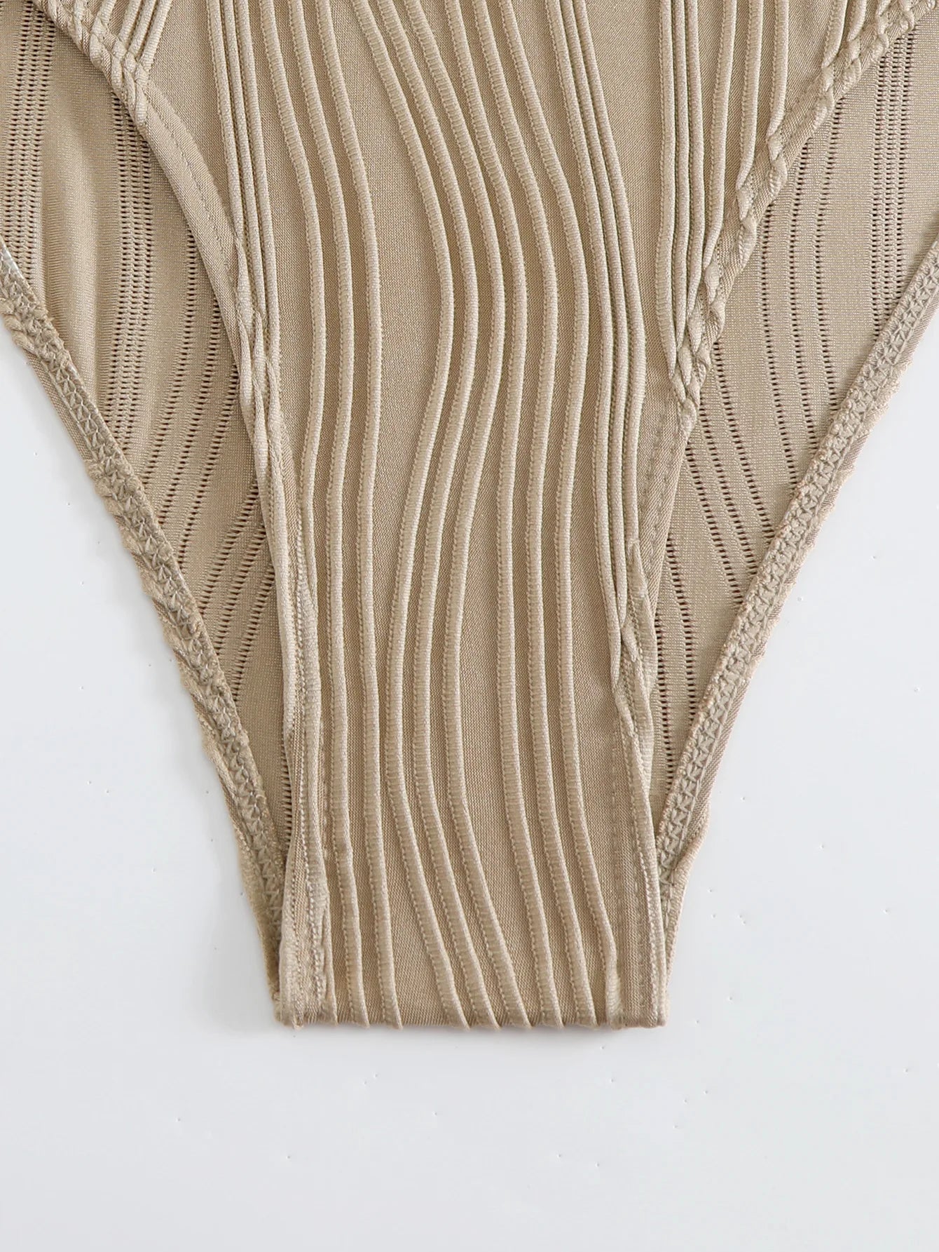 S - XXL Halter V Neck Wrinkled Female Swimwear One Piece Swimsuit Women Backless Monokini High Cut Bathing Suit Swim Beach Wear
