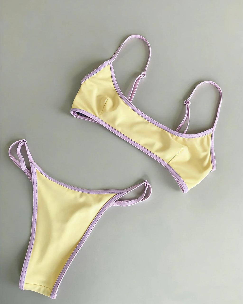 Sexy Micro Bikini 2026 Women Bandeau Padded Thong Swimsuit Female Cut Out Bathing Suit Swimwear Biquini swim
