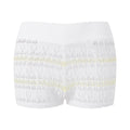 Summer Women's Knit Mini Shorts Elastic Waist Skinny Striped Print Micro Shorts Casual Daily Club Short Pants Beach Cover-ups