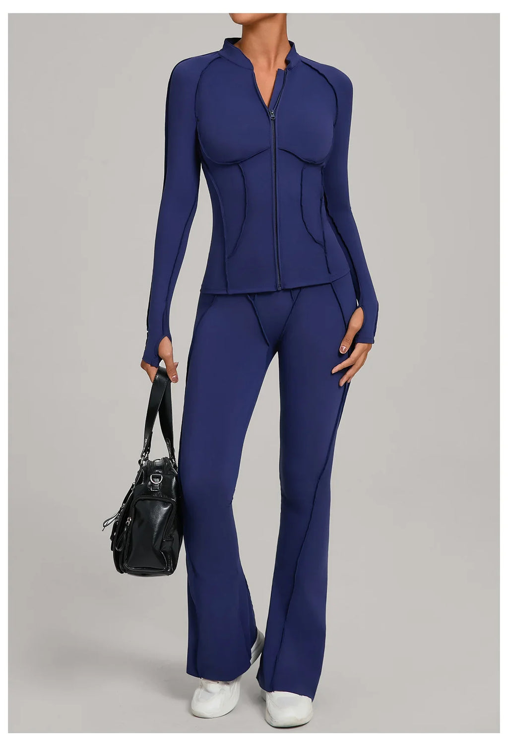 Women Tracksuit 2PCS Yoga Suit Sports Set Gym Set Running Outfits Workout Clothes Sports Long Sleeve Athletic Wear Yoga Clothing