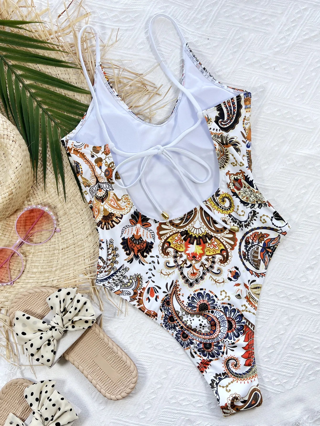 New Sexy One Piece Swimsuit Swimwear Women V-neck Backless Print One-piece Bathing Suit Beachwear Costumi Da Bagno Donna 2026