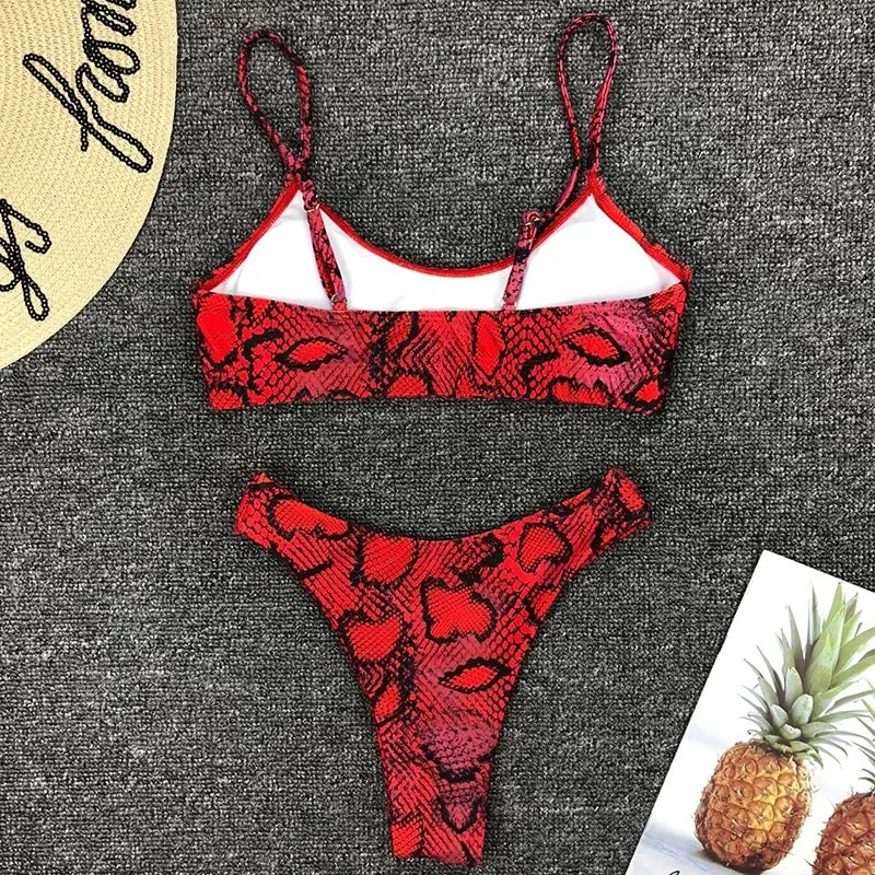 2026 Sexy Leopard Brazilian Bikini Female Swimsuit Women Swimwear Two Pieces Bikini Set High Cut Push Up Bathing Suit Swim Lady