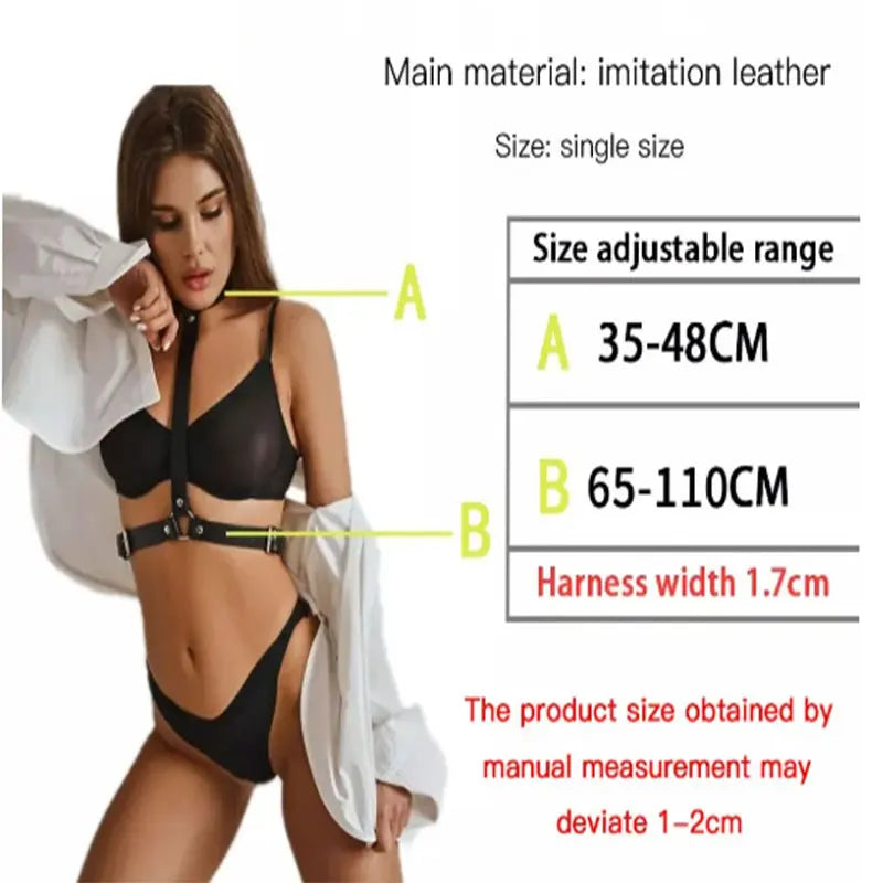 Cosplay Sex Leather Bondage Kit BDSM Restraints Fetish Erotic Sex Toys Couples Women Bandage Slave Collars  Handcuffs Adult Game