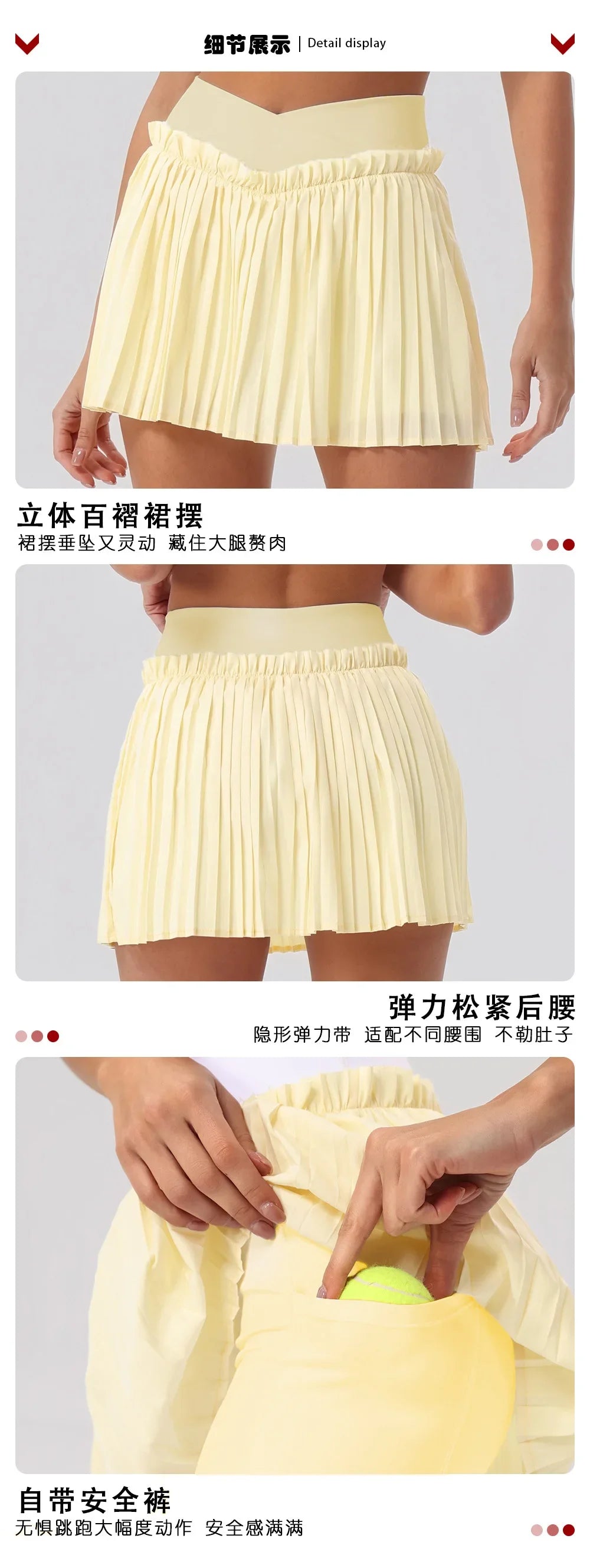 Tight Yoga Sets Women's Tracksuit Sexy Color Contrast Hollow Out Sports Bra High Waist Pleate Tennis Short Skirt Fitness Suits