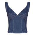 2026 Street style stretch imitation denim camisole V-neck slim fit versatile hot girl top
