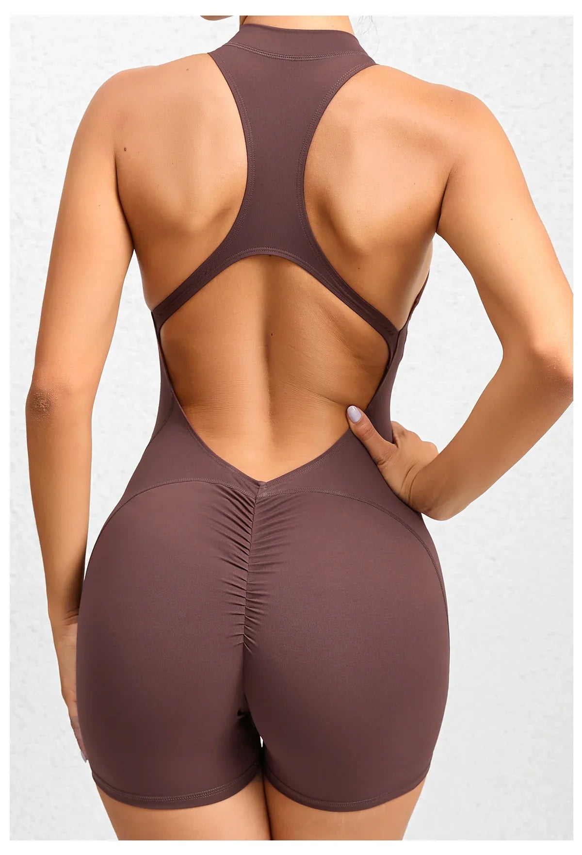 Women Yoga V Backless Jumpsuit Workout Bodysuit Sleeveless Gym Bodycon Sportswear Fitness Yoga Suit One Piece Outfit