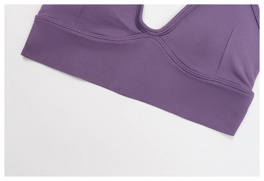 Breathable Sports Bra Fitness Top Women Yoga Bra Shockproof Crop Top Push Up Adjustable Shoulder Strap Sport Bra Gym Workout Top