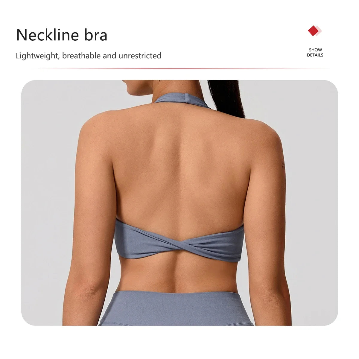 Hearuisavy Summer Yoga Set 2Pcs Women Breathable Backless Halter-Neck Sports Bra Push Up Pilates Fitness Top Straight Leg Pants
