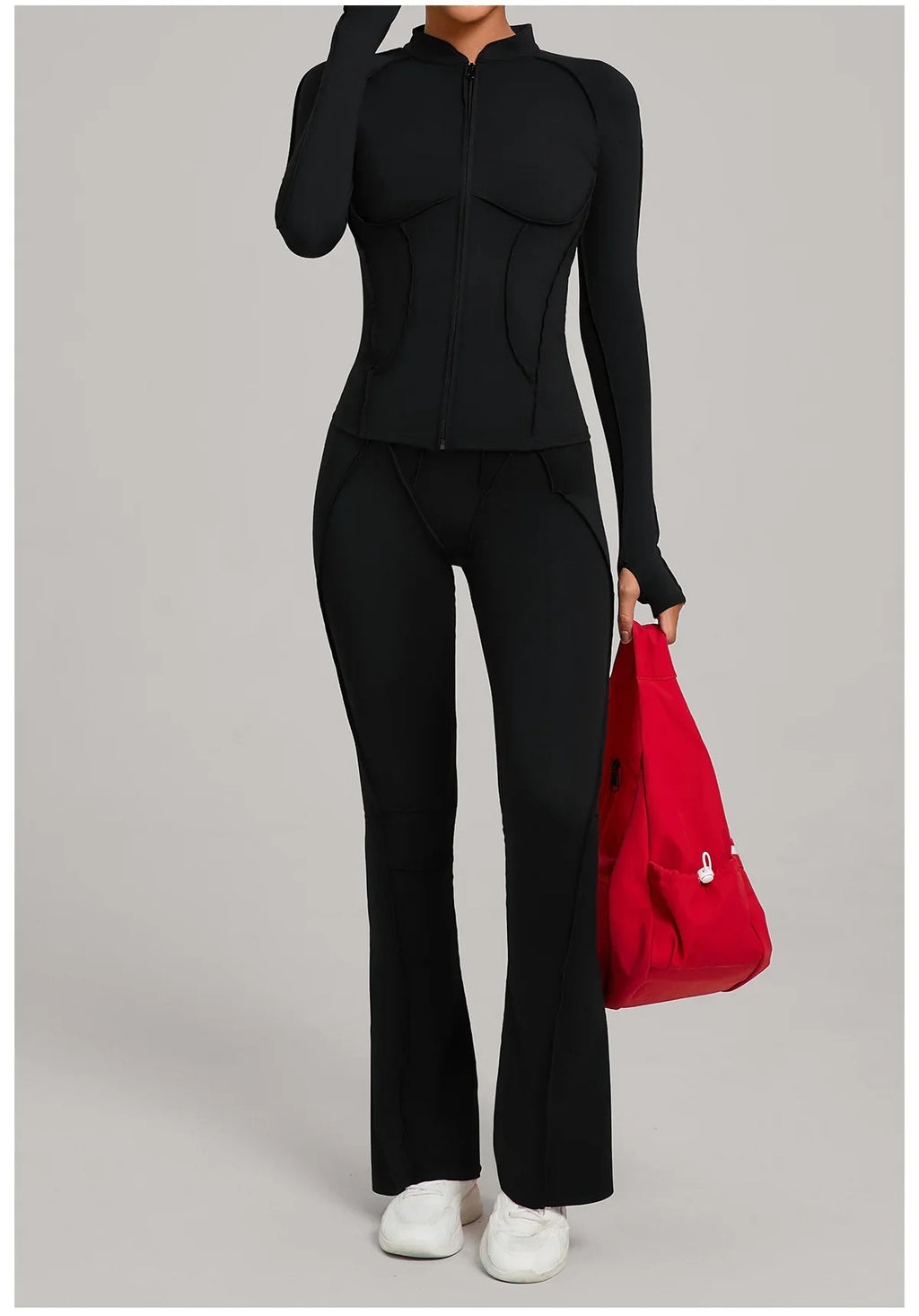 Women Tracksuit 2PCS Yoga Suit Sports Set Gym Set Running Outfits Workout Clothes Sports Long Sleeve Athletic Wear Yoga Clothing