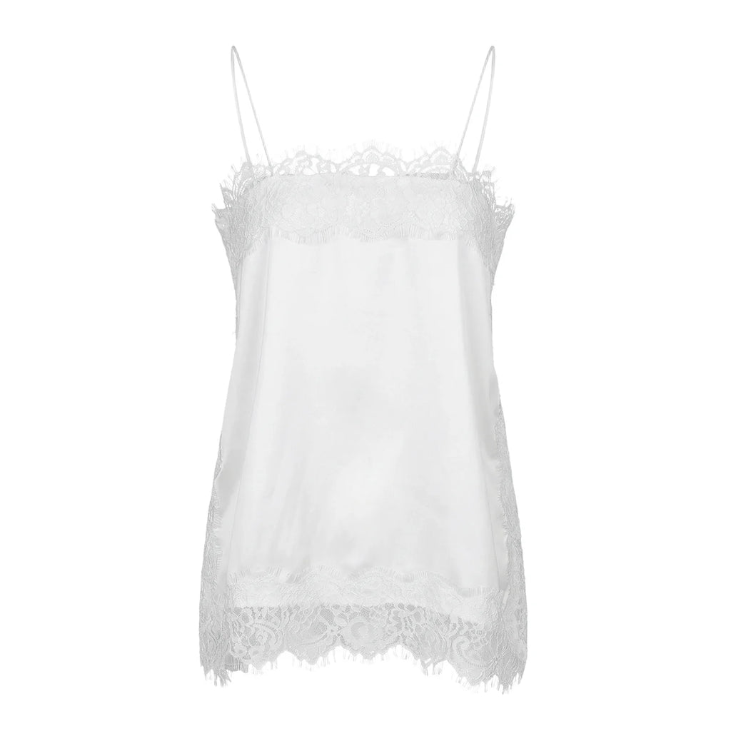 Women Camisoles Solid Color Lace Trim Spaghetti Strap Casual Tank Tops Summer Fashion Sleeveless Vests Streetwear