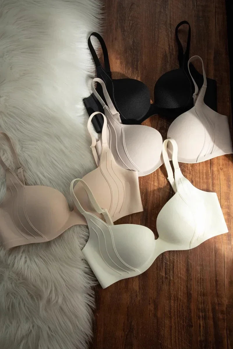 MOYISU Anti-Sag Full Coverage Bra Small Bust | Wireless Push Up Lift | Seamless Bralette for Summer Cooling Comfort CA Underwear