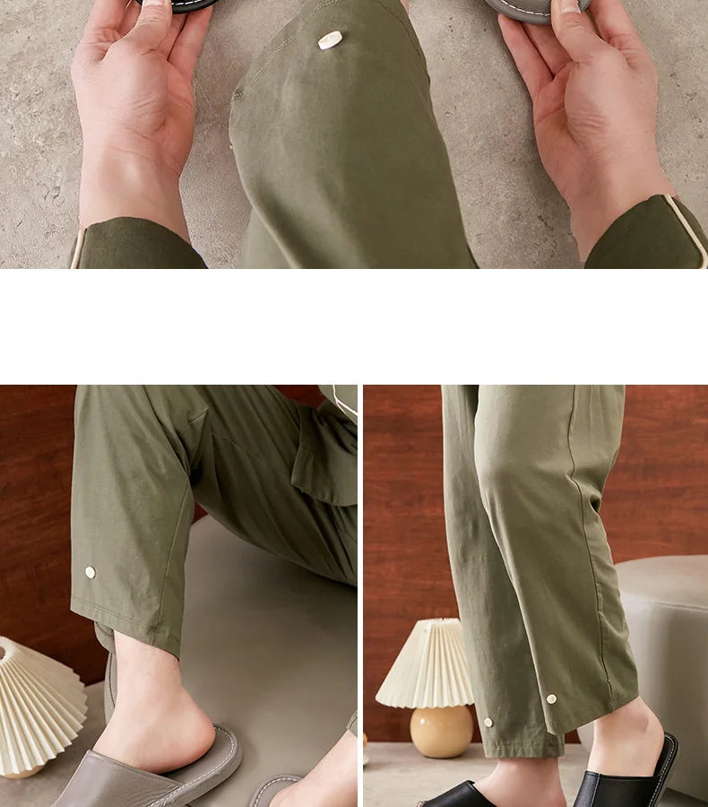 Big Size EU48 Indoor Slippers For Women Men Spring Summer House Shoes Soft Leather Anti-slip Open Toe Couples Home Floor Slides