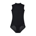 Solid Color Spring Stand-up Collar Sleeveless Tank Top For Women Light Mature Style Sexy Slim-fit See-through Mesh Bodysuit WHBH