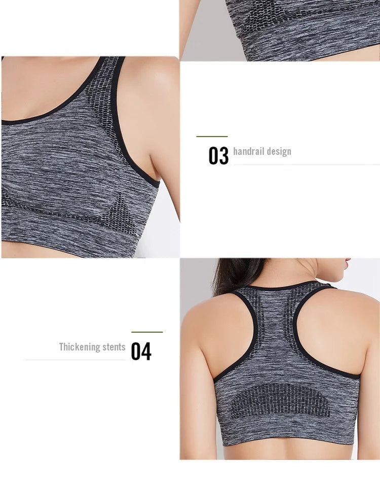 New Sports Bra Women Seamless Gym Jogging Crop Top Female Tops Yoga Fitness Shockproof Vest Sport Bras for Women Sutian Feminino