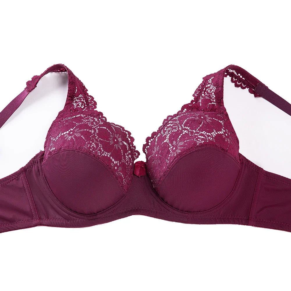 Fashion Bras For Womens Lingerie Lace Bra Underwire Plus Size Brassiere Sexy Underwear BH Top  B C D DD E F Cup