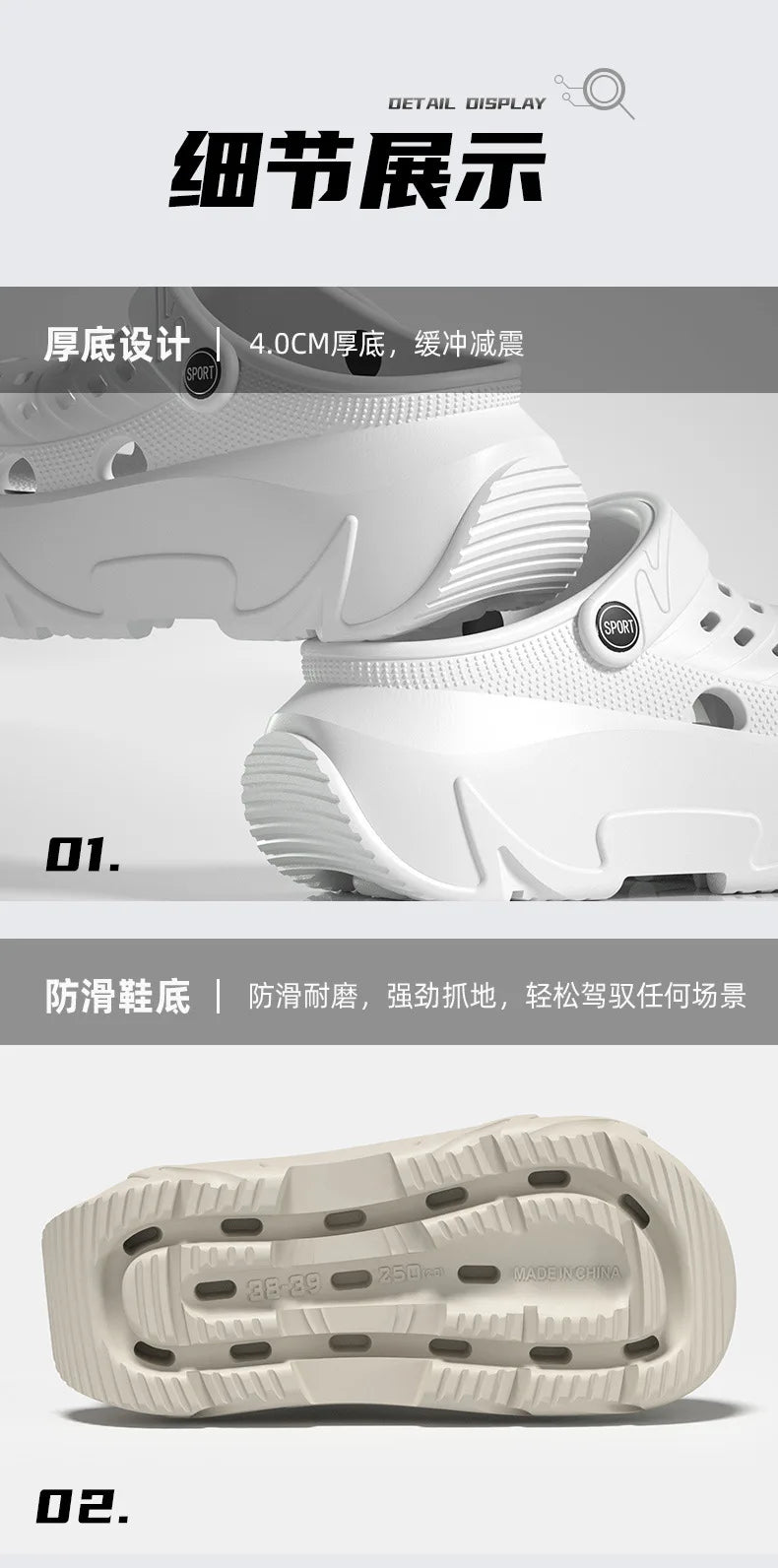 Thick Sole Fashion Clogs For Women Summer Platform Shoes Soft EVA Girls Indoor Street Slippers Female  Leisure Wedges Sandals