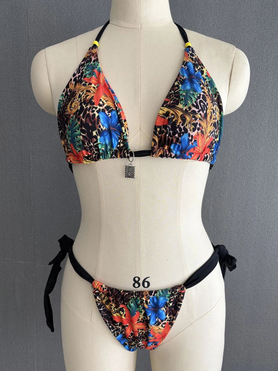Triangle String Bikini 2026 Women Halter Swimsuit Solid Sexy Swimwear Female Bathers Bathing Swimming Swim Suit Beachwear