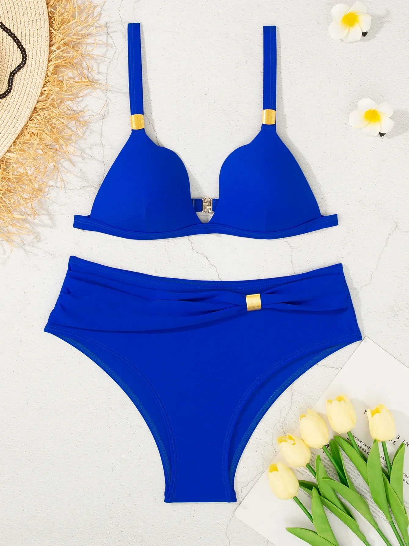 sexy push up bikinis sets two pieces solid high waist swimsuit bathing suit Swimwear Biquini conjunto de bikini tankini biquini