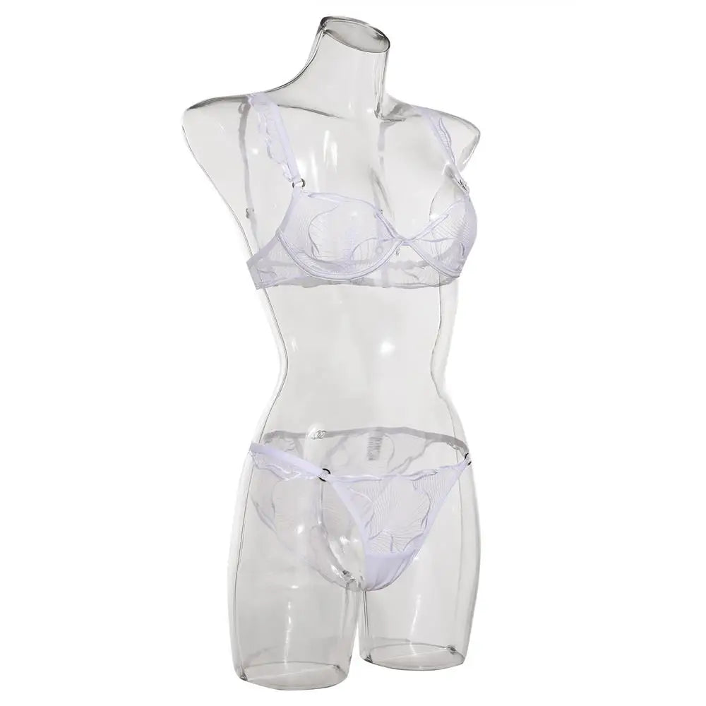 Summer French Minimizer Bra Beachwear Large Bust Pure Embroidery Lace Ultra Thin Plate Size Light Support Wirefree AU MOYISU