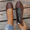 Women's Handmade Weaving Hollow Mesh Flat Shoes Lightweight Breathable Ballet Flats Summer Soft Comfortable Beach Sandals