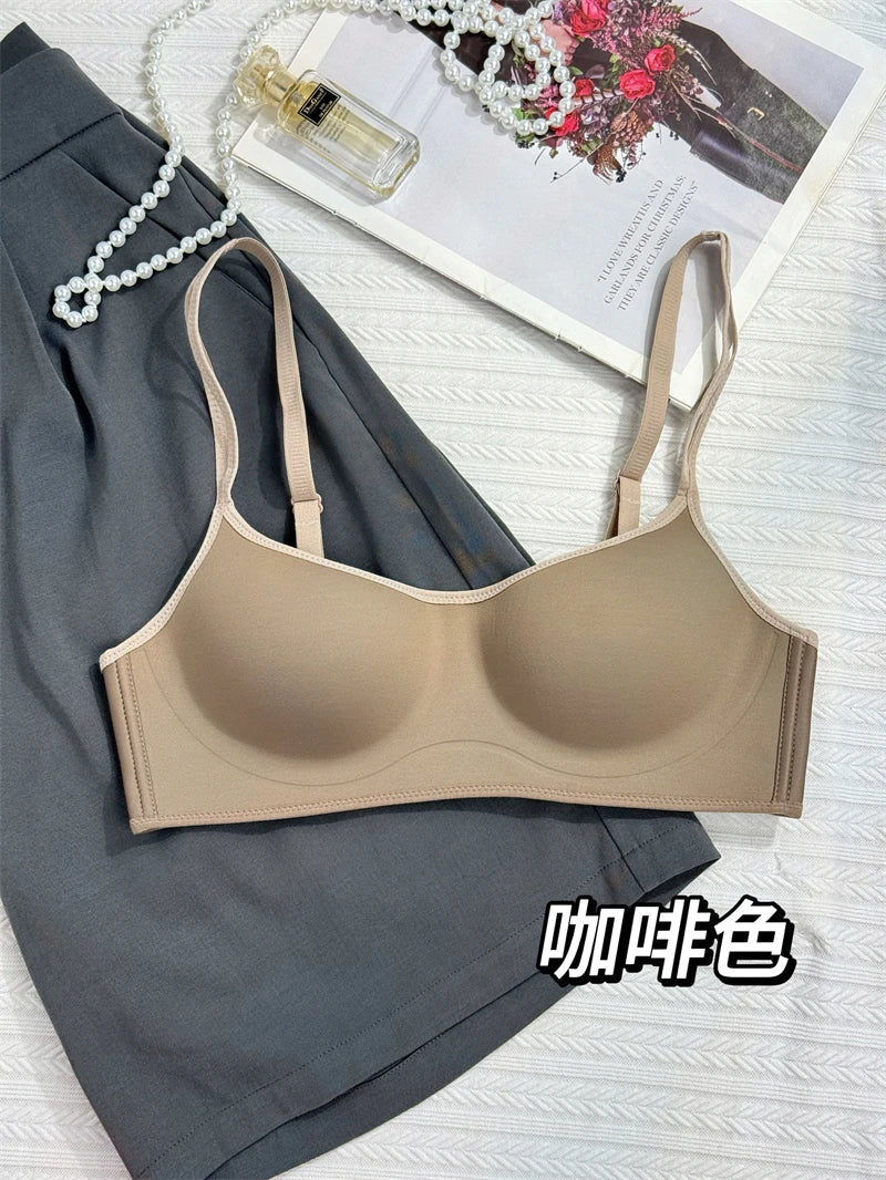 African Style Zero Sense Seamless Summer Bra | Small Chest Gathering Anti-Sagging Thin Sub-Breast Anti-Expansion Comfortable Fit