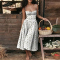 2024 Summer Sexy Spaghetti Strap Long Dresses Slim French Vintage Elegantes Style Suspender Party Dress Vestidos Robes Longues