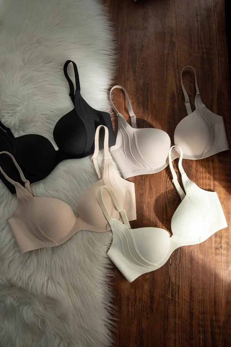 MOYISU Anti-Sag Full Coverage Bra Small Bust | Wireless Push Up Lift | Seamless Bralette for Summer Cooling Comfort CA Underwear