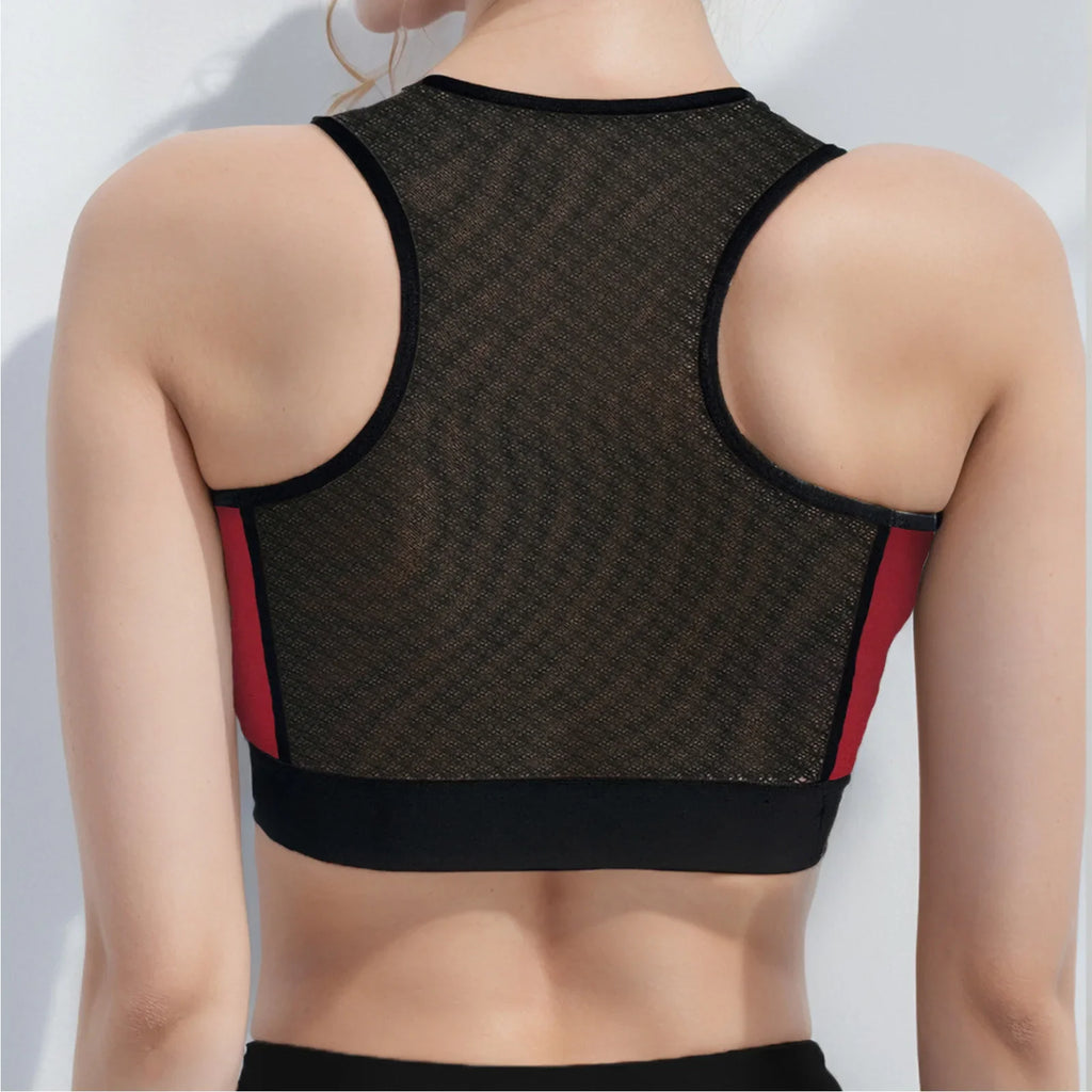 Women Racerback Sports Bra Seamless High Impact Support Fitness Yoga Brassiere Shockproof Workout Running Gym Underwear Bralette