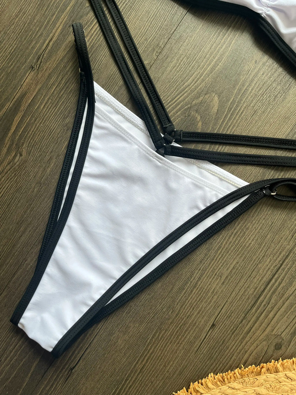 2025 New Sexy Bandeau Bikini Sets Swimsuit For Women Sexy Strappy Swimwear Female Patchwork Bathing Suit Beachwear Swimming Suit