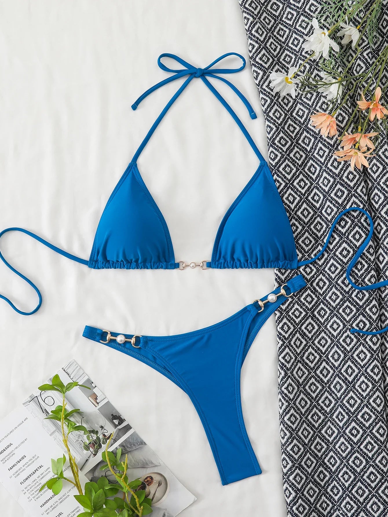 Triangle Halter Thong Bikinis 2026 Women Sexy Swimsuit Solid String Swimwear Female Bathers Bathing Swimming Swim Suit Beachwear