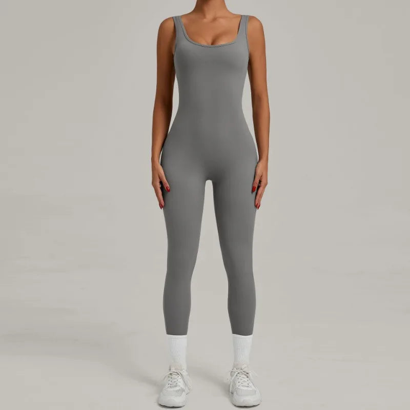 Seamless Yoga Jumpsuits Sports Fitness Hip-lifting Hollow Beauty Back One-piece Workout Running Gym Leggings Bodysuits for Women