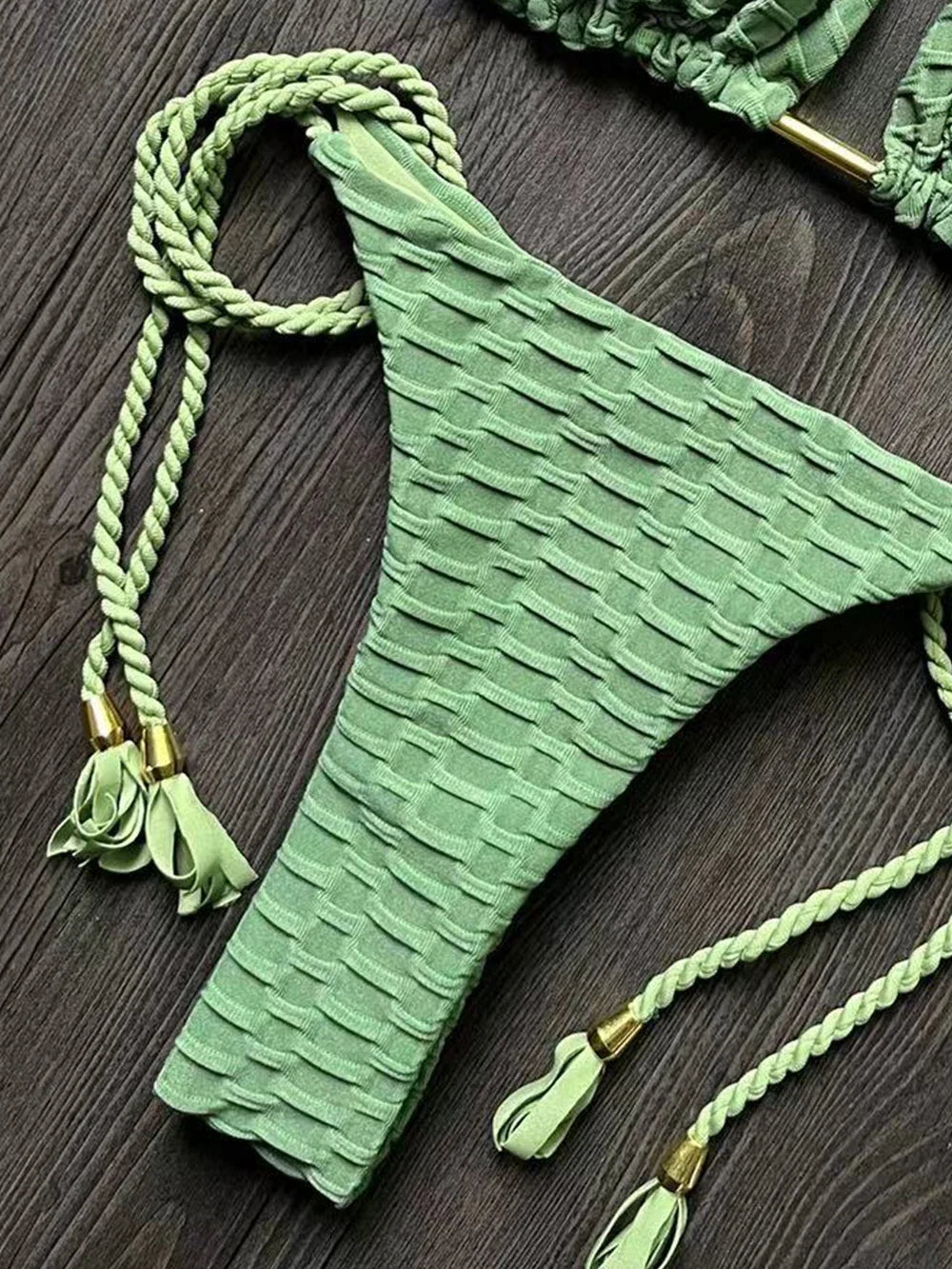 2026 new sexy bikini set with braided straps and split swimsuit 2-piece beach swimsuit