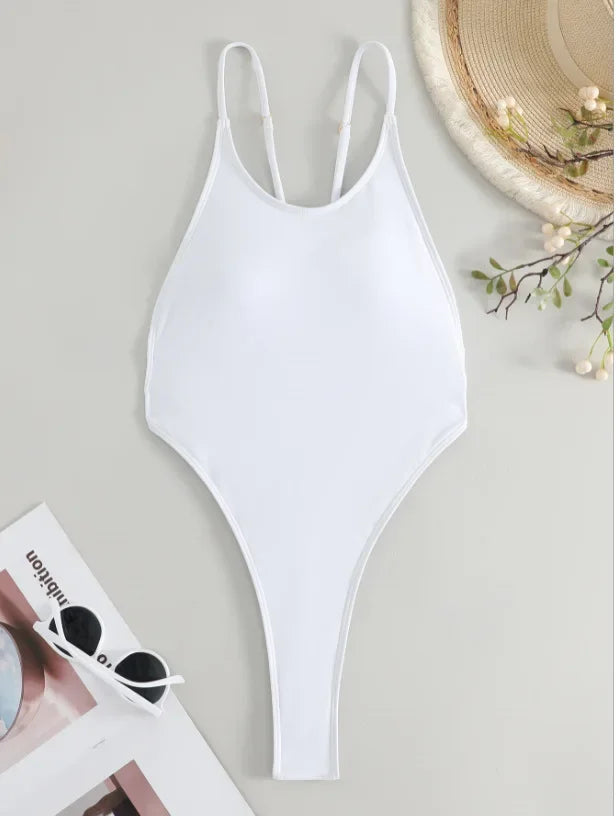 Extreme Mini Micro String Cross Backless Women Monokini Swimwear One Piece Swimsuit Female High Cut Bathing Suit Swim Beachwear
