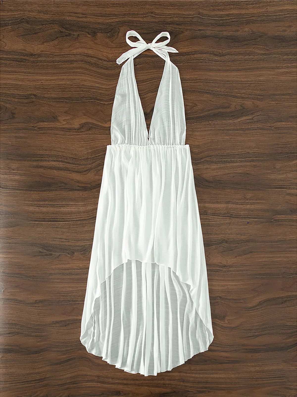 S - XL New Sexy Halter Deep V Neck Backless Tunic Beach Cover Up Cover-ups Beach Dress Beach Wear Beachwear Female Women K5213