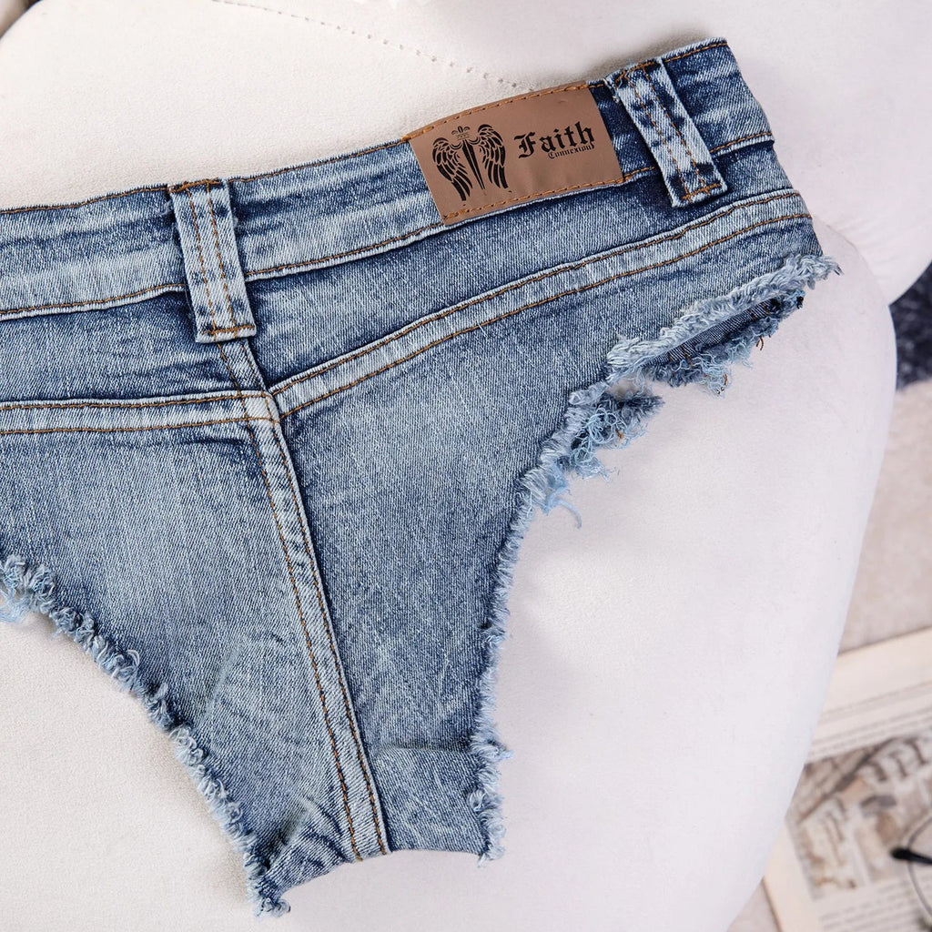 Summer Low Waist Hot Girl Slim Fit Plus Size Stretch Jeans Women's Denim Shorts For Beach Spa & Hot Springs Water Sports G5WM